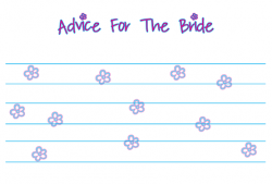 Bridal Shower Advice Card | Happy Bride